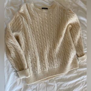 Brandy Melville Cream Cable Knit Sweater